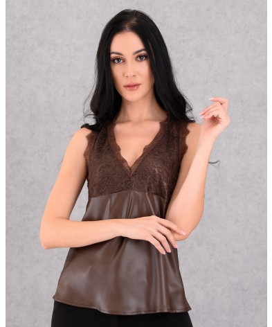 21-ΜΠΛΟΥΖΑ  DERPOULI  50715 DARK BROWN