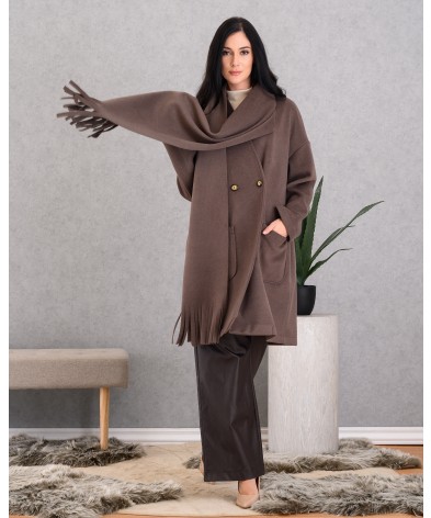 21-ΠΑΛΤΟ  DERPOULI  50747 BROWN MELANZ