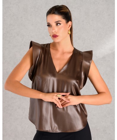 21-ΜΠΛΟΥΖΑ  DERPOULI  39143 DARK BROWN