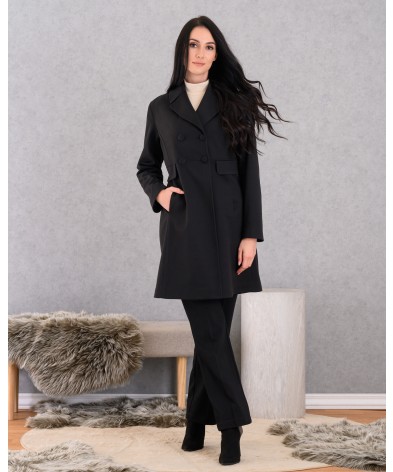 21-ΠΑΛΤΟ  DERPOULI 50721 JET BLACK
