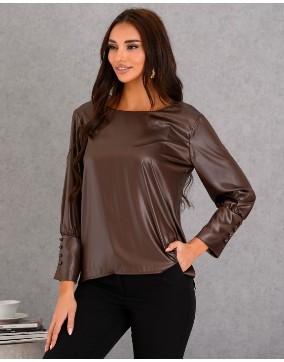 21-ΜΠΛΟΥΖΑ  DERPOULI 50692 DARK BROWN